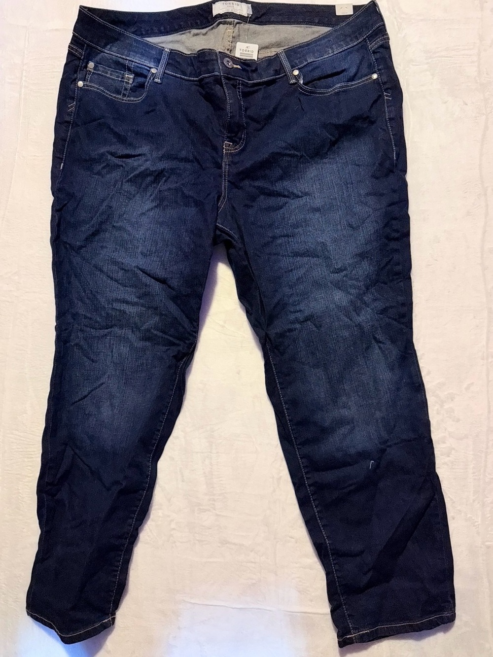 torrid Dark Blue Straight leg stretch Jeans